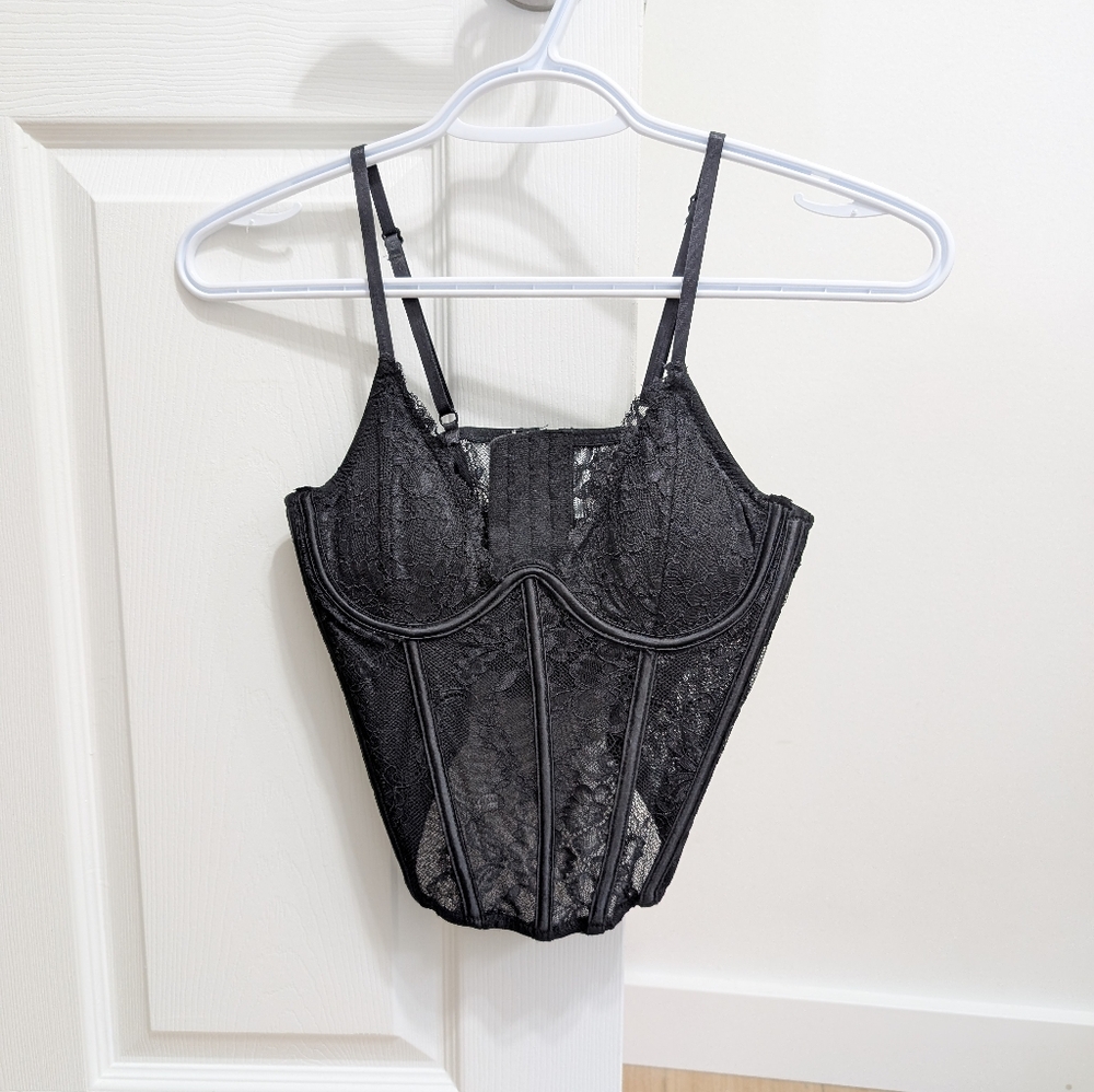 Garage Black Corset Top